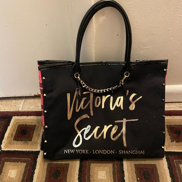 Victoria's Secret Handbags - 🎃 SALE 🧡 (3/$30) Victorias Secret Tote Handbag Shoulder Bag Studs Chain
